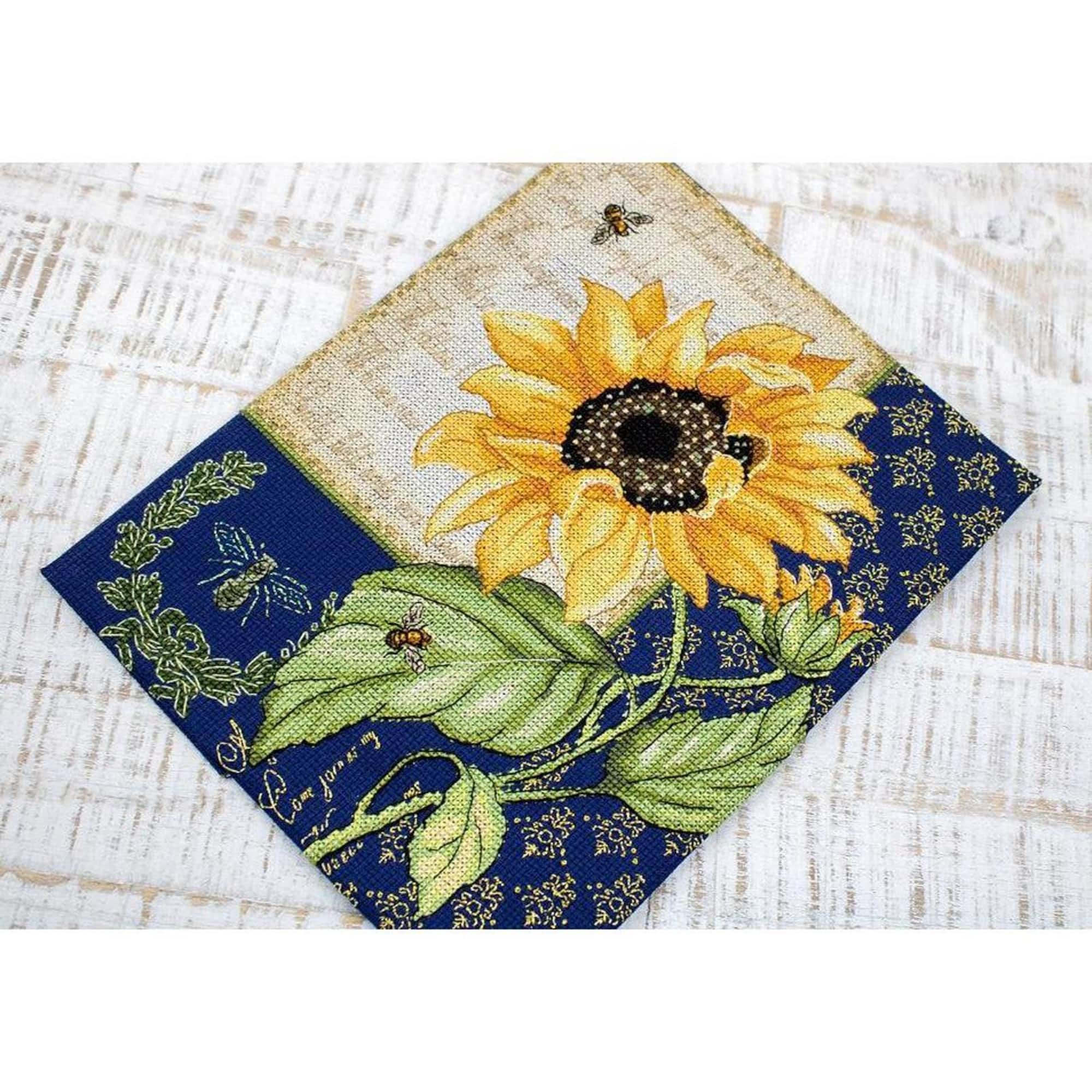LetiStitch Sunflower Melody Counted Cross Stitch Kit